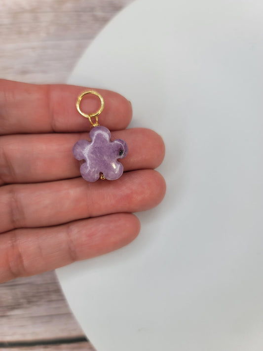 Lila Flower Charm